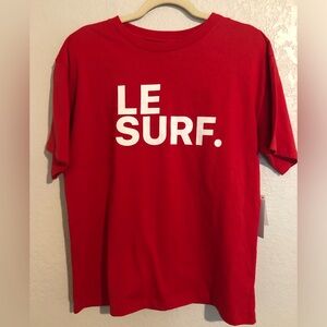 LE SURF Red Graphic Tee- Small